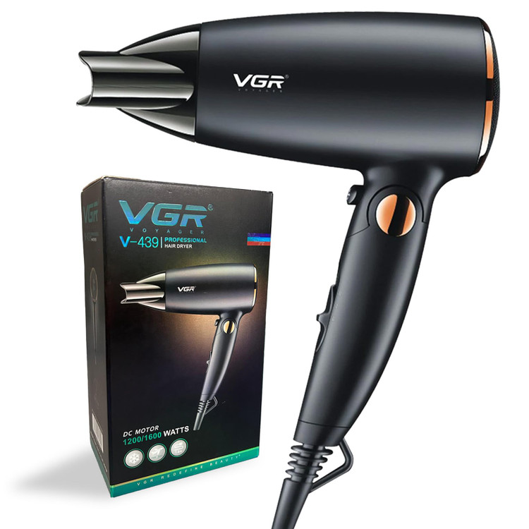 سشوار مسافرتی وی جی آر مدل V-439 با طراحی تاشو