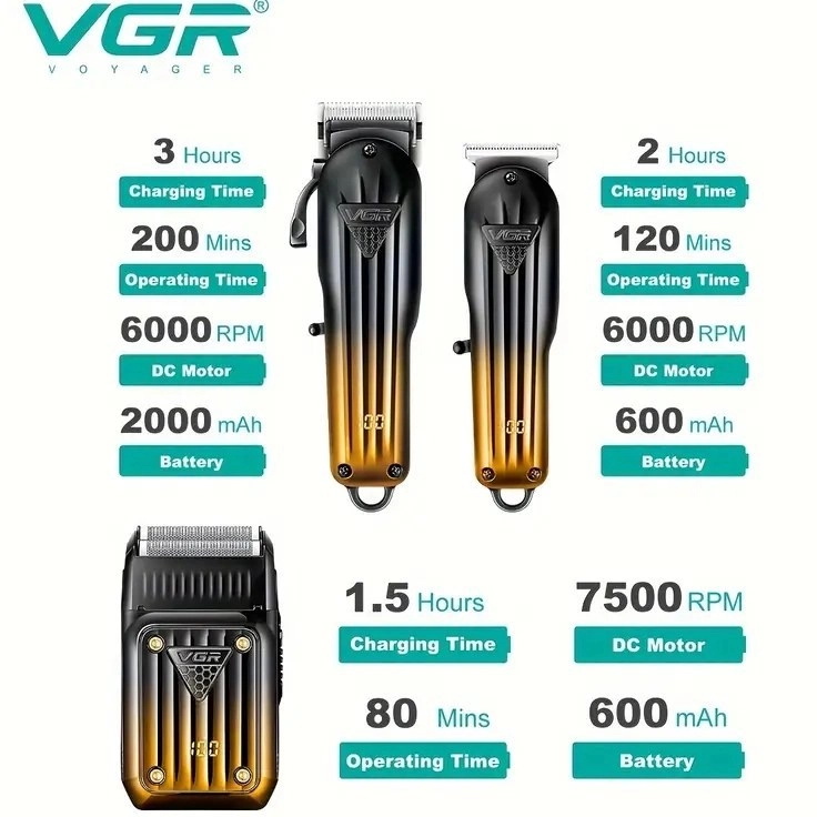 مشخصات باتری و شارژ ماشین اصلاح وی جی آر ۶۴۴