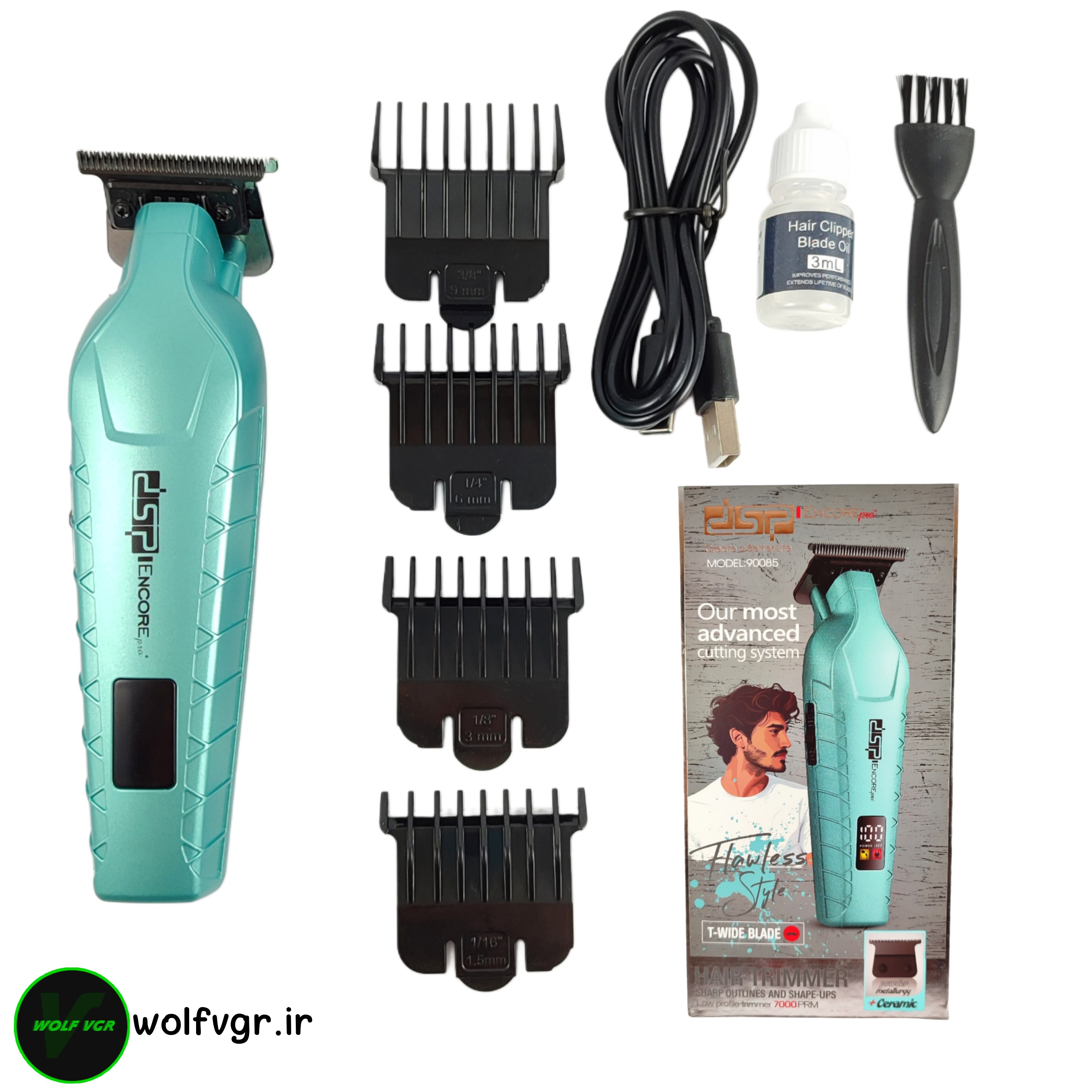 عکس جعبه و اقلام همراه ماشین اصلاح دی اس پی ۹۰۰۸۵