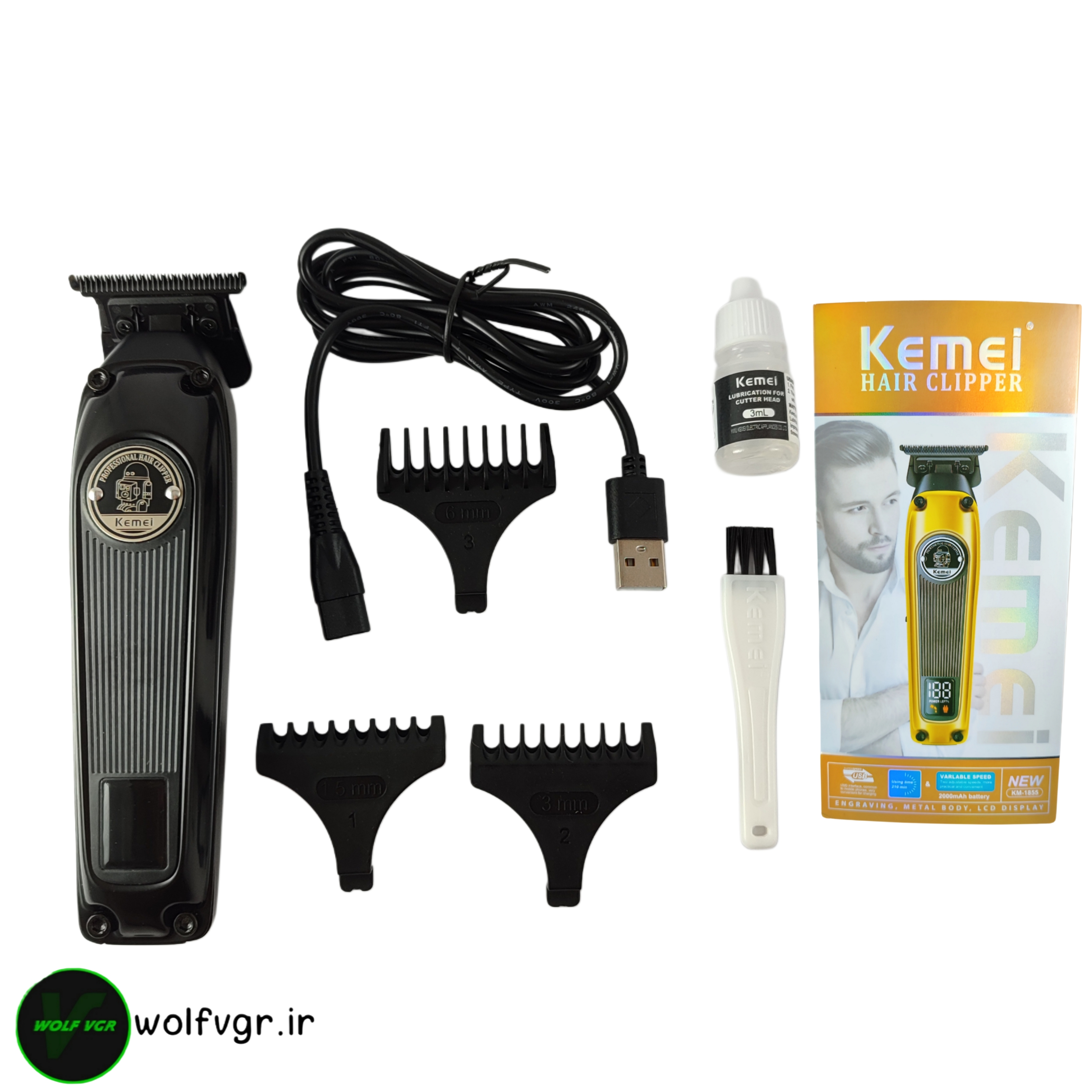 اقلام همراه ماشین اصلاح Kemei km-1855