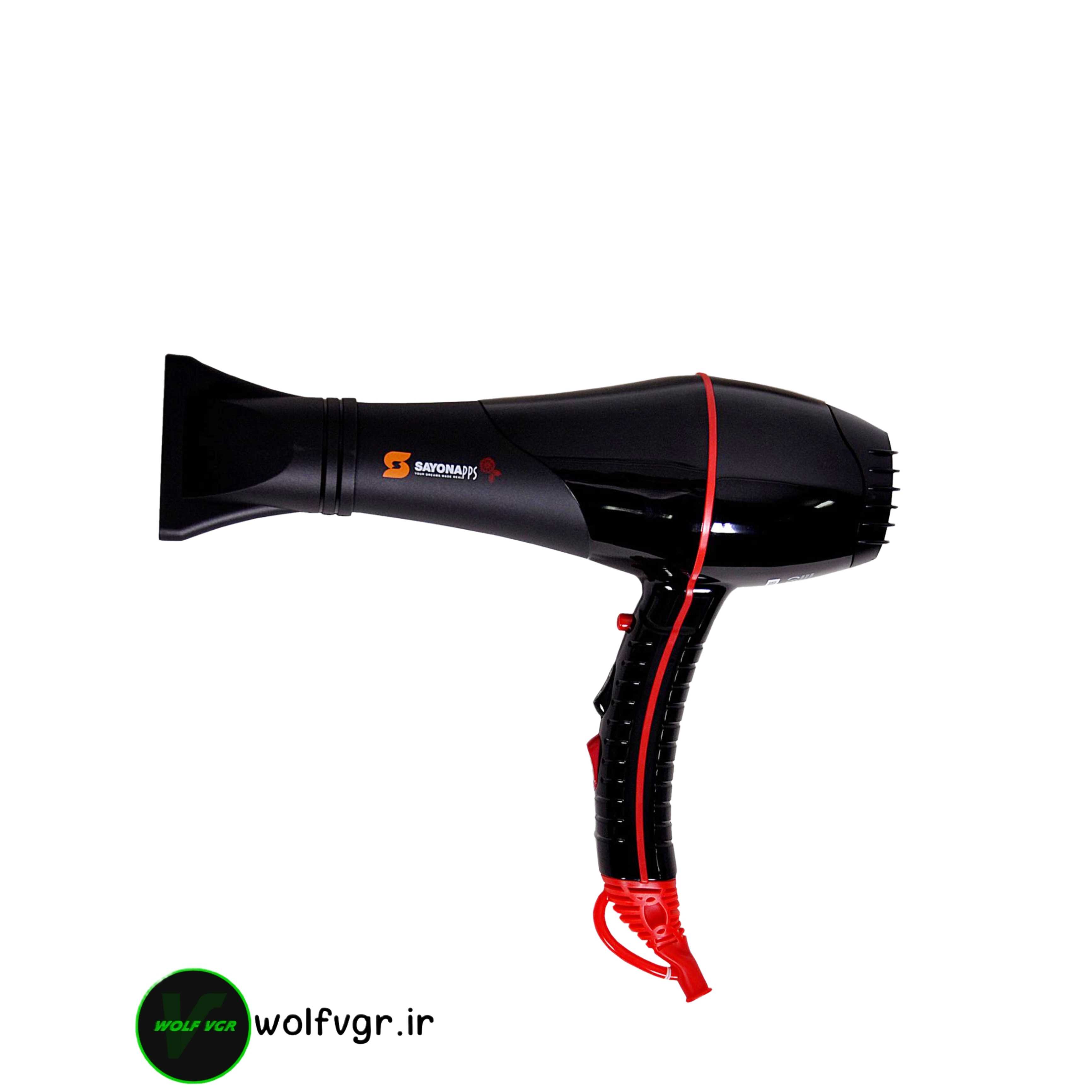 نمای نزدیک از سشوار سایونا با طراحی لوکس و شیک