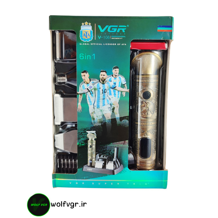 عکس جعبه ریش تراش ۶ کاره وی جی ار ۱۰۶