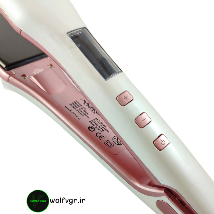 نمای درجه و تنظیمات حرارت اتو مو مک استایلر مدل MC-5526