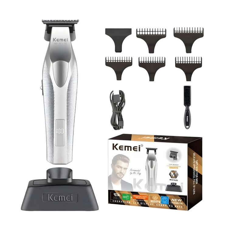 kemei shaving machine model 3023 and accompanying items