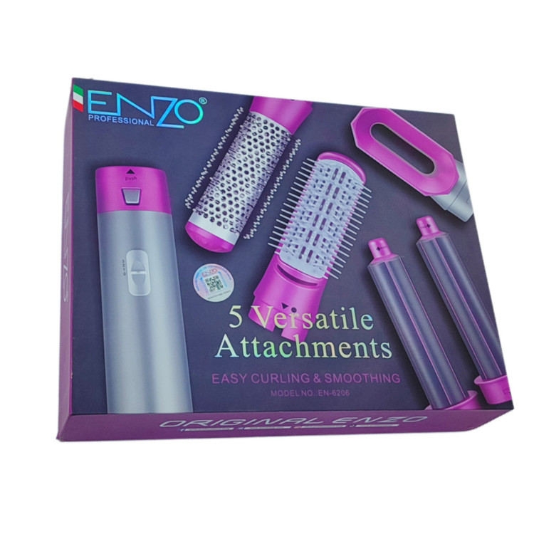 Front of the Enzo 6206 hair dryer styling box