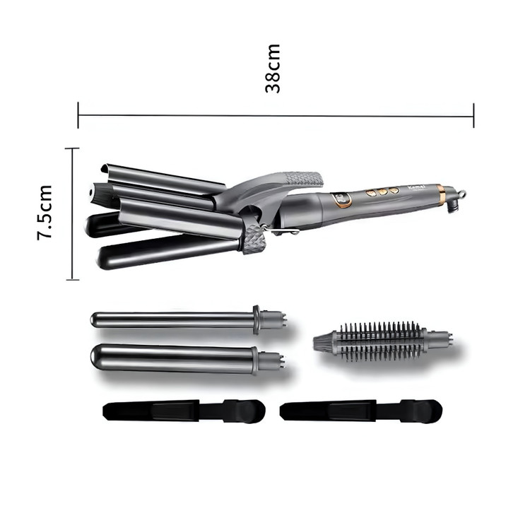 Full view of the kemei hair curler model 9207