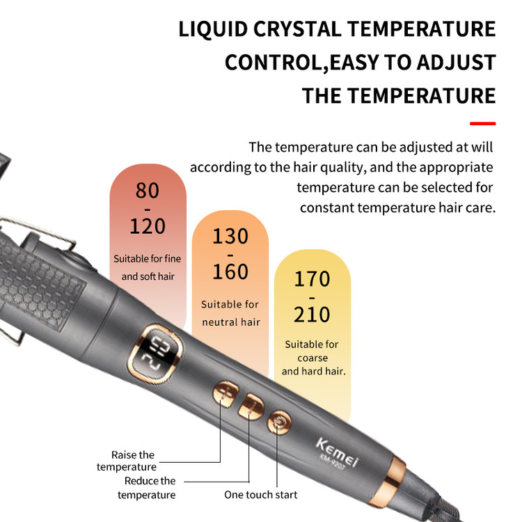 kemei 9207 hair curler digital display